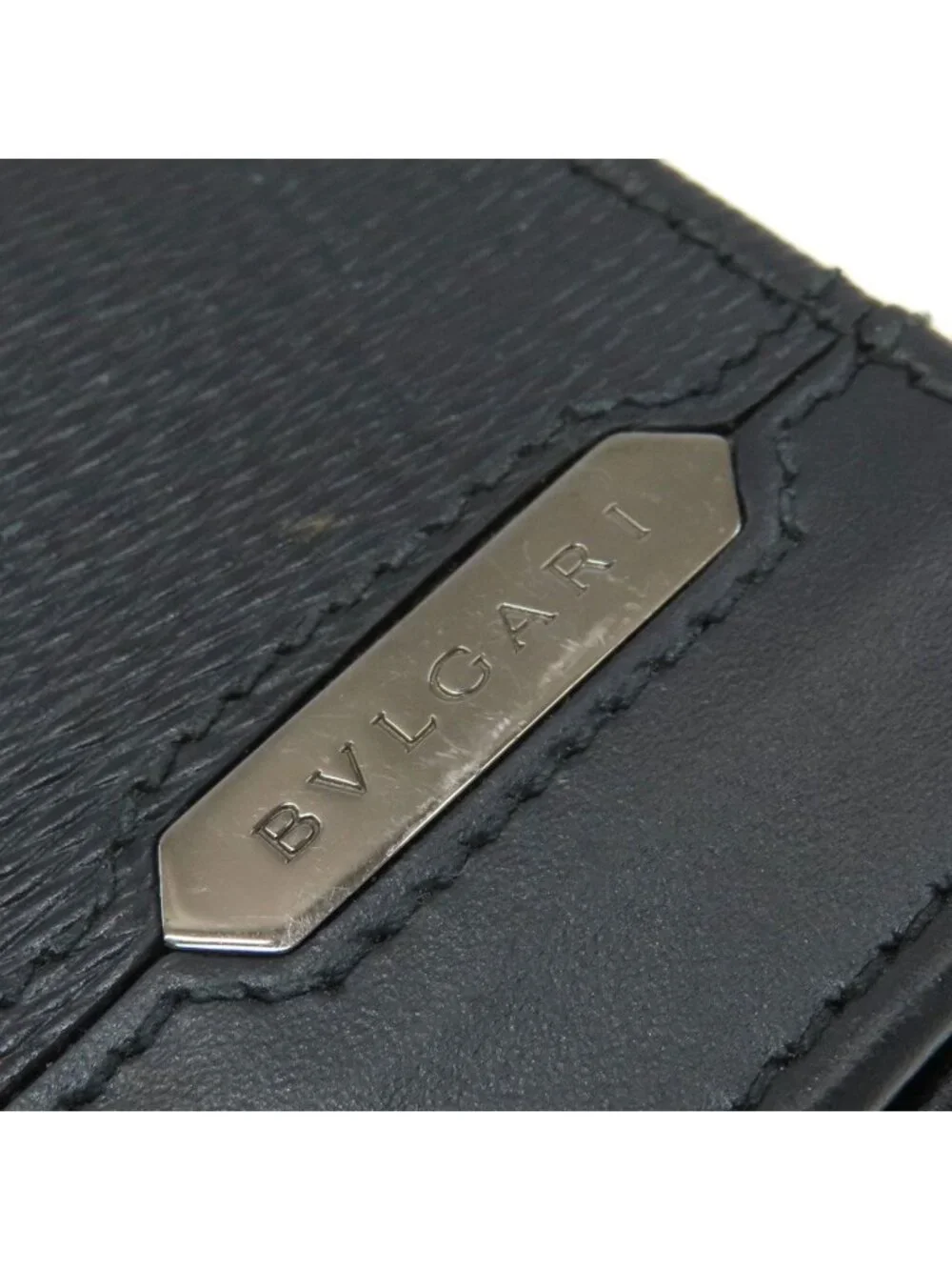 Bvlgari Business Card Holder Serpenti Scalier Man Case Leather